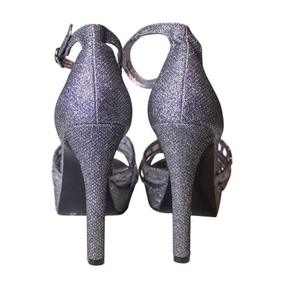 Adrianna Papell Boutique Silver Glitter Platform High Heel Sandals 8.5 - Picture 4 of 5